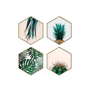 Set x 4 Cuadros Hexa - Decasa