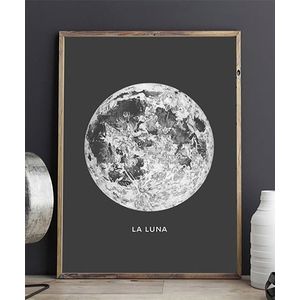 Cuadro Luna Negro 60 x 40 x 9 mm - Decasa