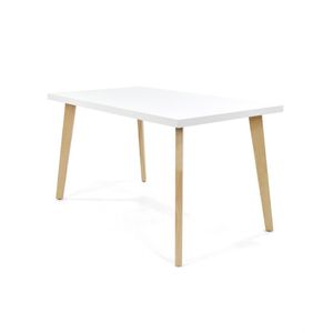 Mesa De Comedor Lugo Matiz 6 Puestos Blanco - Hogar Venecia