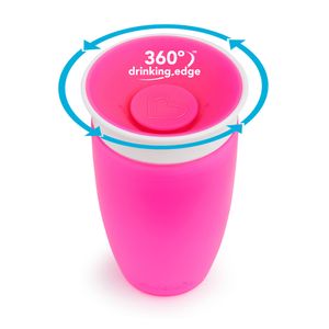 Vaso Miracle 360° Fucsia- Borde de Succión