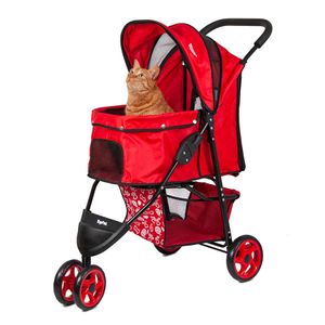 Coche para Mascotas Happy Paws Rojo