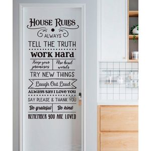 Vinilo Decorativo De Texto House Rules S - Adazio