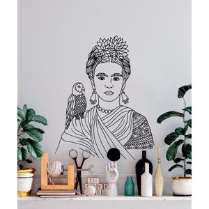 Vinilo Frida Kahlo Y El Loro M - Adazio