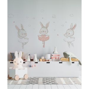 Vinilo Infantil De Conejas Bailarinas - Adazio