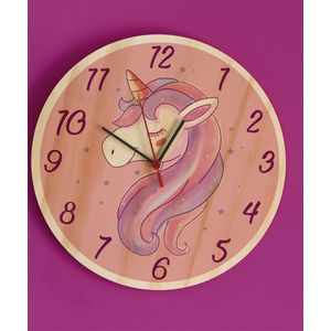 Reloj De Pared Unicornio Rosa - Gama Digital