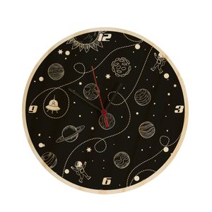 Reloj De Pared Planetas Y Ovni - Gama Digital