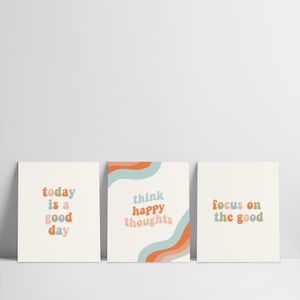 Triptico Think Happy Thoughts - gama digital