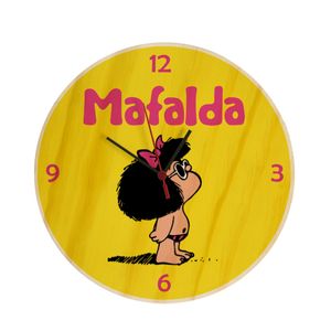 Reloj De Pared Mafalda Amarillo - Gama Digital