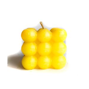 Vela Cubo Rubik Amarillo - Egg-Productos De Paz