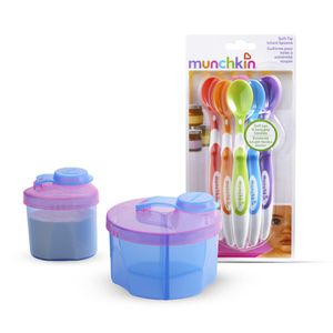 Kit Cucharas Y Dispensador Leche Azul