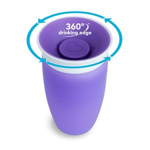 Vaso Miracle 360°Morado 10 Oz- Borde de Succión