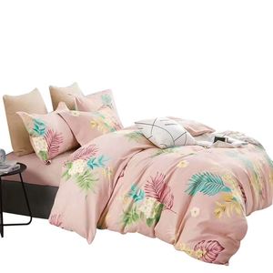 Funda Duvet Estampado Hojas En Rosa Doble