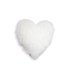 Cojin Corazon Felpa Blanco 45x45cm