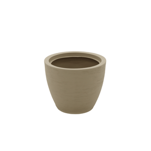 Maceta Tramontina Asteca en Polietileno Beige con Plato 38 cm