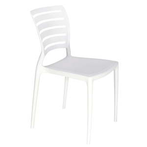 Silla Tramontina Sofia en Polipropileno y Fibra de Vidrio Blanco con Respaldo Horizontal