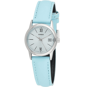 Reloj Casio Ltp-v002l-2b3udf Mujer Cuero Original
