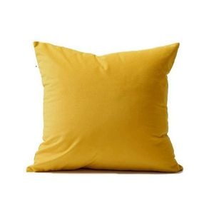 Cojin Cuadrado En Tela Amarillo-BANZAY