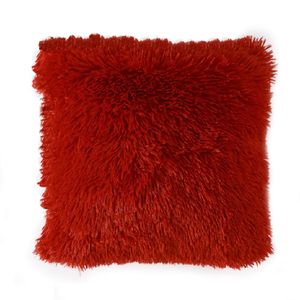 Cojín Decorativo Peludo 40x40 Rojo-BANZAY