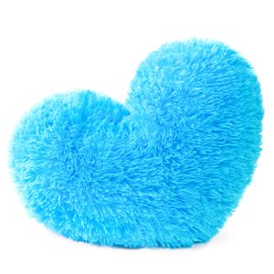 Cojín Decorativo Peludo Corazón Azul Claro-BANZAY