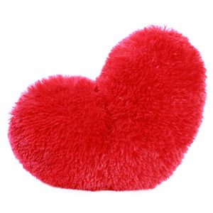 Cojín Decorativo Peludo Corazón Rojo-BANZAY