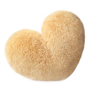 Cojín Decorativo Peludo Corazón Beige-BANZAY