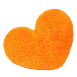 Cojín Decorativo Peludo Corazón Naranja-BANZAY