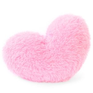 Cojín Decorativo Peludo Corazón Rosado-BANZAY