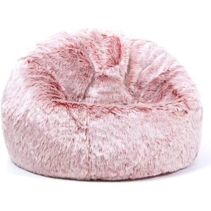 Puff Pera Gigante Peludo Peluche Rosa 110-BANZAY