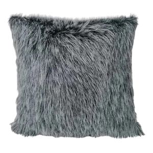 Funda Para Cojin Peluche Largo Gris Matizado