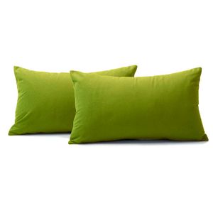 Kit x2 Funda para Cojin Almohada Tela 70x50 Verde Pistacho-BANZAY