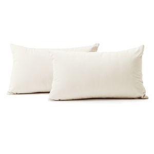 Kit x2 Funda para Cojin Almohada Tela 70x50 Marfil-BANZAY