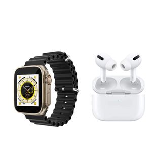 Reloj Inteligente Smart Watch S8 Ultra Color Dorado + Audifonos Genericos