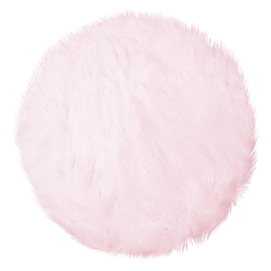 Tapete Antideslizante Peludo 100 cm Redondo Rosa-BANZAY