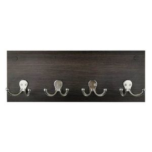 Perchero de Pared 4 Ganchos Dobles - BANZAY