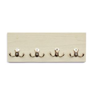 Perchero de Pared 4 Ganchos Dobles - BANZAY
