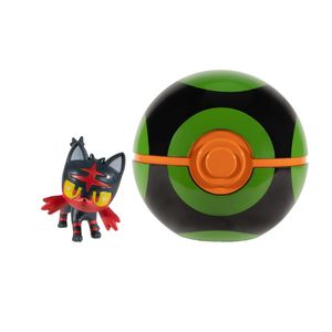 Figura Pokemon Batalla Pokebola - Litten y Dusk Ball