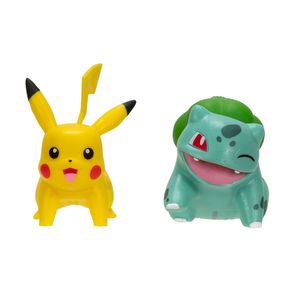 Figuras Pokemon Set X2  5 Cm - Pikachu y Bulbasaur