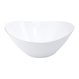 Bowl Blanco Redondo Boat Gold Vitro de 6" - Essenza