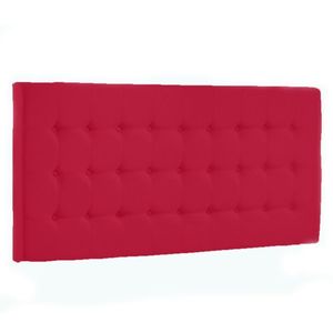 Cabecero Base Cama Semi Doble Cuadros Rojo-BANZAY