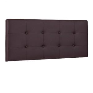 Cabecero Base Cama Semi Doble Cuadros Chocolate-BANZAY