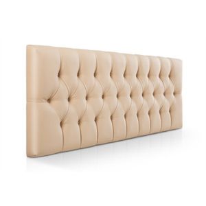 Cabecero Tapizado Base Cama Doble Rombos Beige-BANZAY