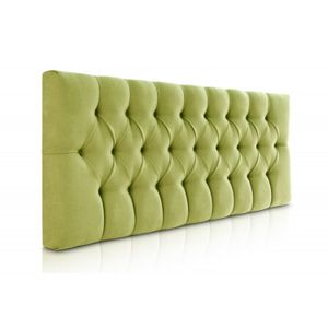 Cabecero Tela Base Cama Semi Doble Rombos Verde Pistacho-BANZAY