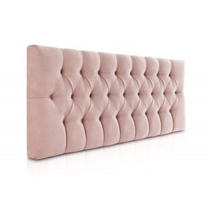 Cabecero Tela Base Cama Queen Rombos Rosa-BANZAY