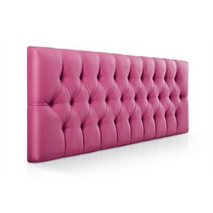 Cabecero Tapizado Base Cama Queen Rombos Fucsia-BANZAY