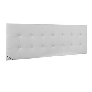 Cabecero Tapizado Base Cama Queen Cuadros Blanco-BANZAY