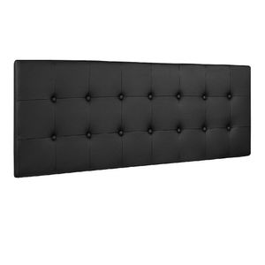 Cabecero Tapizado Base Cama Queen Cuadros Negro-BANZAY