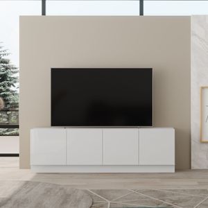 Mueble para TV 70" Mind en MDP 4 puertas Blanco