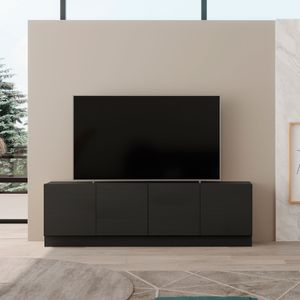 Mueble para TV 70" Mind en MDP 4 puertas Negro