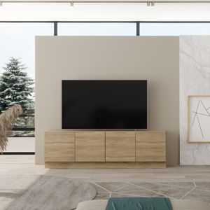 Mueble para TV 70" Mind en MDP 4 puertas Noce