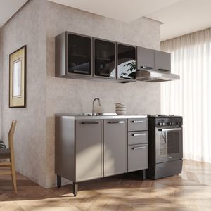 Mueble Bifet 80cm en MDP 2 puertas Negro